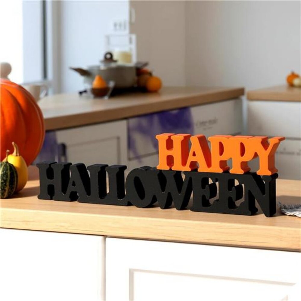 Halloween Table Decorations for Home Happy Halloween Sign Wooden Sign